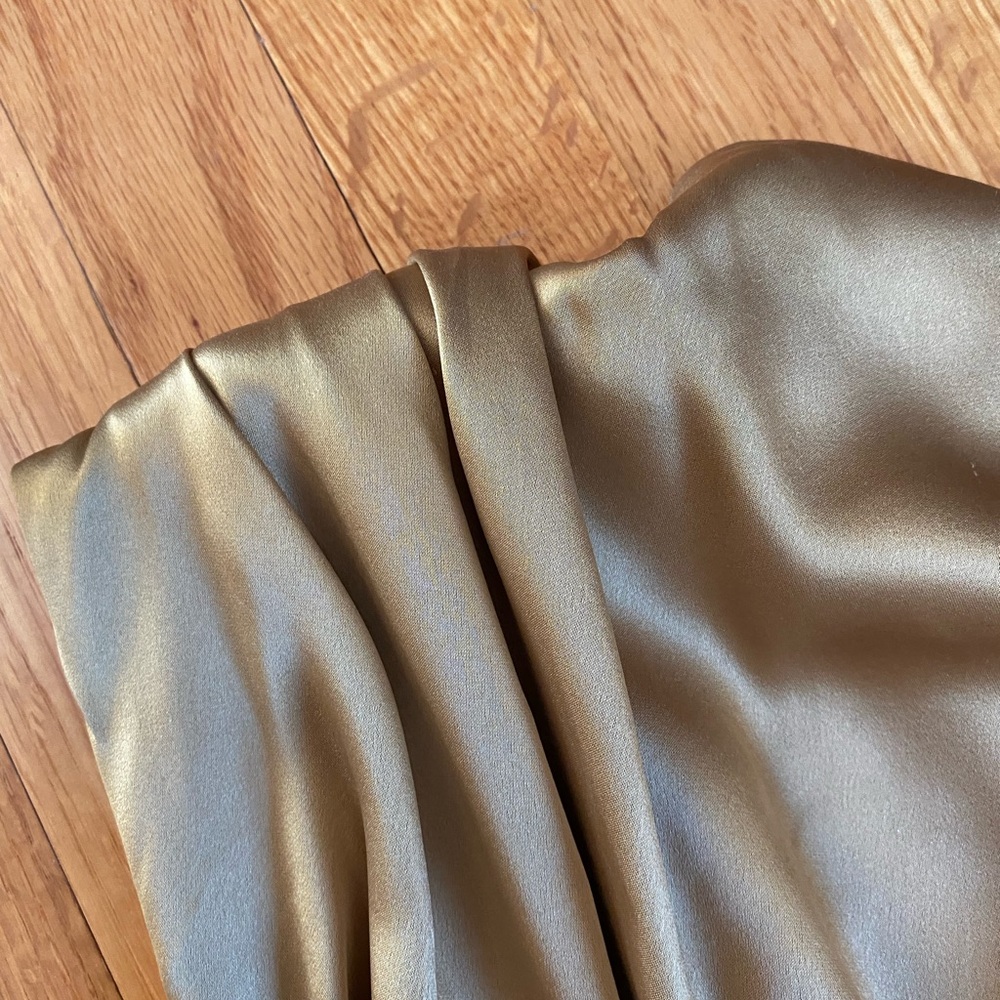 Mini yellow satin dress